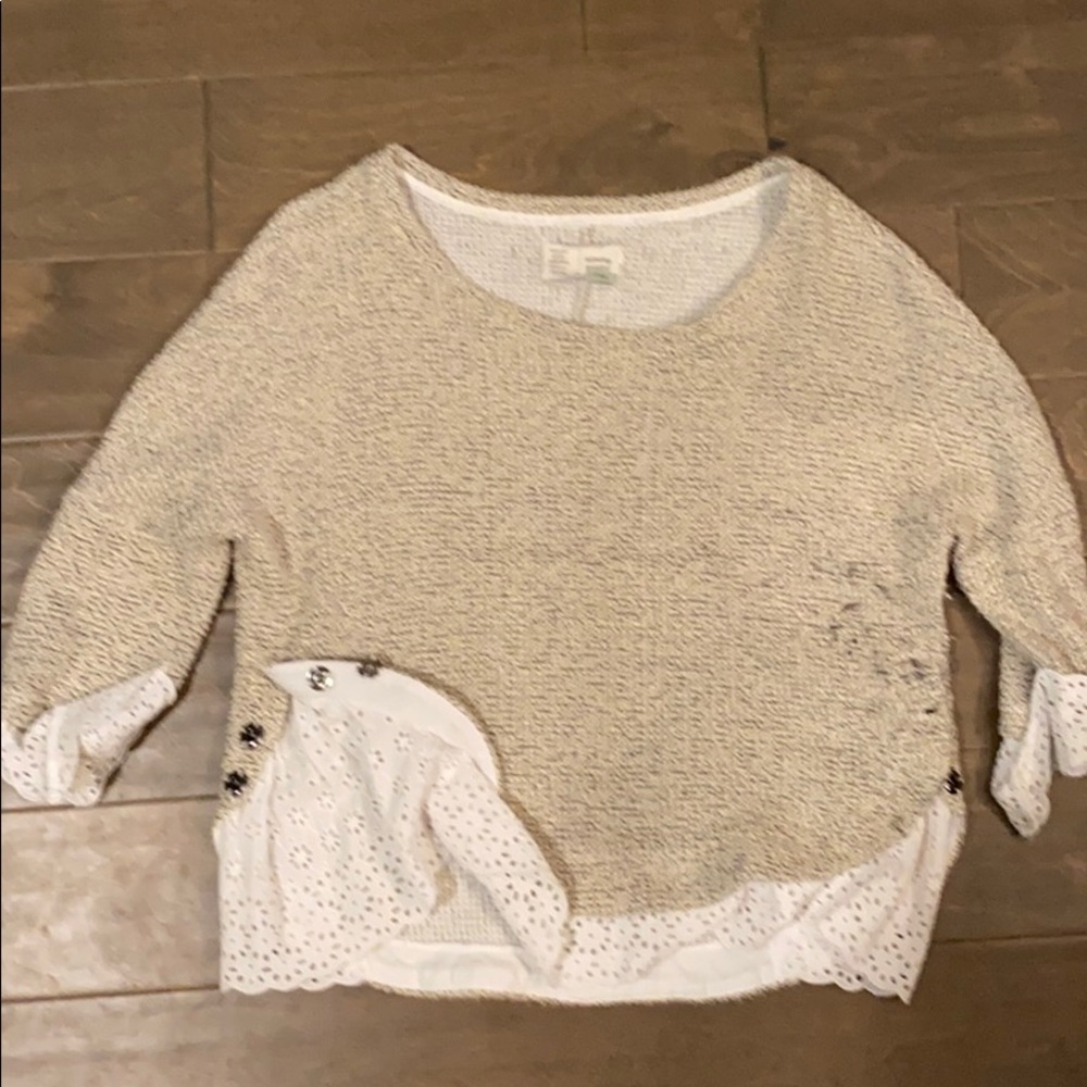 3/4 sleeves Anthropologie sweater top